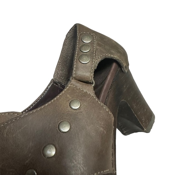 Dansko Ryder women’s brown leather studded heeled clogs Size 9 - Picture 3 of 11
